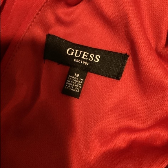 NWT Guess V-Neck Long Sleeve Twist Knot Waist Tulip Hem Sheath Dress Size 12 - Picture 6 of 8